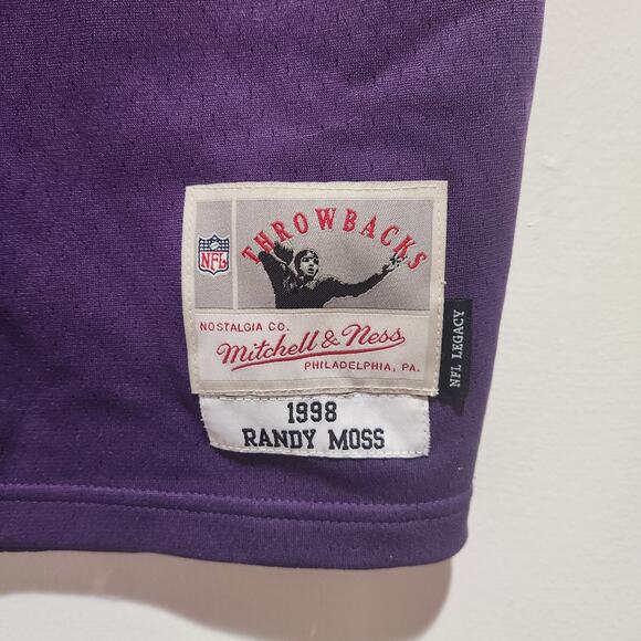Randy Moss Minnesota Vikings 1998 Mitchell & Ness LEGACY Jersey- Youth Small - Picture 2 of 9